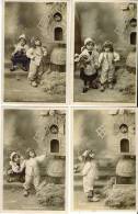 Serie De 12 Photo Cartes  Oeufs De Paques Moulin  Enfants  Enfant - Collections, Lots & Séries