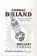 Buvard Cognac Briand Sans Aucun Prénon Brilland Cognac Boutillier, Delaurière & Co Successeurs - Liquor & Beer