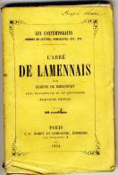 L'ABBE DE LAMENNAIS     - LES CONTEMPORAINS Par Eugène De Mirecourt . - Biographie