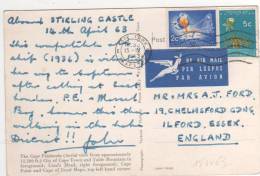 2 Timbres   / Carte Postale Du  15 IV 1963 - Lettres & Documents