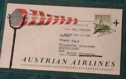 FIRST FLIGHT COVER Erstflug   AUA  Düsseldorf    Wien #1953 - First Flight Covers