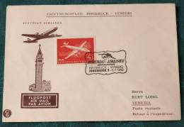 FIRST FLIGHT COVER Erstflug  AUAInnsbruck  Venedig   #1964 - First Flight Covers