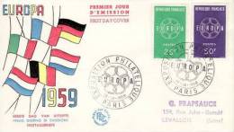 FRANCE 1959 EUROPA CEPT FDC /ZX/ - 1959