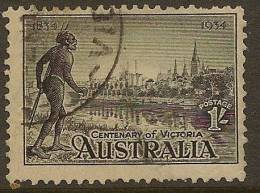 AUSTRALIA 1934 1/- Victoria Cent SG 149a U YH226 - Used Stamps