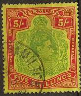 BERMUDA 1938 2/6 KGVI SG 118f U YE292 - 1859-1963 Crown Colony