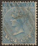 BERMUDA 1865 2d Dull Blue QV SG 3 U YE293 - 1859-1963 Colonia Britannica