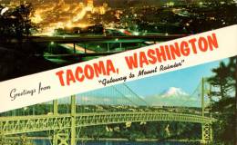 TACOMA  WASHINGTON   Gateway To Mount Rainier Carte écrite En Bon état - Tacoma