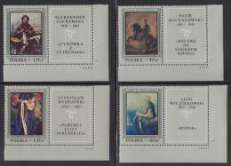Poland MNH Scott #1602-#1609 Complete Set Of 8 With Attached Labels Paintings - Ongebruikt