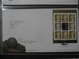 Great Britain 2005 Trafalgar Pane Booklet Fdc - 2001-2010 Decimal Issues