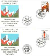 UN Wien - Mi-Nr 17/18 FDC (b115) - FDC