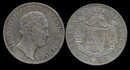 FRIEDRIC . AUGUSTE II .  SAXE . 1 THALER . 1843 G . - Taler & Doppeltaler