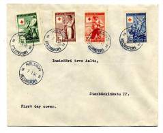 Enveloppe Datée De 1945 - Timbres CROIX ROUGE - Storia Postale