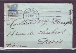 TIMBRE. LETTRE. PAYS BAS. FRANCE. PARIS. AMSTERDAM. 1912. NEDERLAND. - Storia Postale