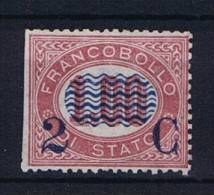 Italy: 1878, Newspaperstamps, Mi Nr 33 Not Used (*), Cut Perfo - Neufs