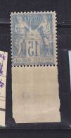 FRANCE N° 101 15C BLEU TYPE SAGE RECTO VERSO PLIS DANS LA GOMME SINON** - Unused Stamps