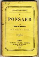 PONSARD   - Les Contemporains Par Eugéne De Mirecourt -  Broché.   Ed Gustave Havard. - Biographie