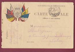 FM 14/18 - 100413 - CARTE POSTALE TOURING CLUB DE FRANCE 6 Drapeaux - 1915 - Storia Postale