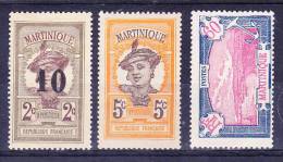 MARTINIQUE N°84 - 92 - 102  Neufs Sans Gomme - Ungebraucht