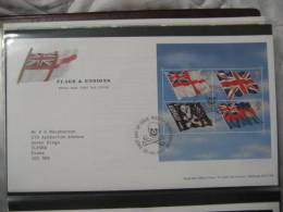 Great Britain 2001 Flags And Ensigns Minisheet Fdc - 2001-2010 Decimal Issues