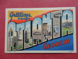 GA - Georgia > Atlanta  Greetings Linen 1939 Cancel  ===      ===   =ref 904 - Atlanta