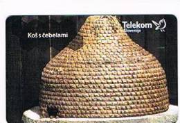 SLOVENIA (SLOVENIJA)  - TELEKOM SLOVENIJE  -  2001 BEES: GRBASTA ZALEGA/KOS S CEBELAMI 50 IMP (TIR. 5000) -USED-RIF.3110 - Slovenia