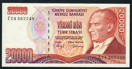 TURKEY  P201  20.000 LIRA  1970  #E74  AU-UNC. - Türkei