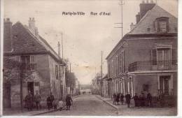 MARLY LA VILLE.RUE D'AVAL.CACHET MILITAIRE AU DOS.REGIMENT DE ZOUAVE. - Marly La Ville