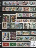 1963 - Année Complète - Neufs ** - 38 Timbres - 1960-1969