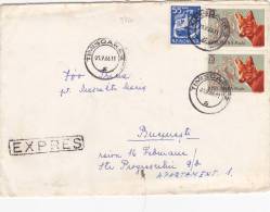 9720# ROUMANIE RENARD LETTRE RECOMMANDE EXPRES Obl TIMISOARA 1966 Pour BUCAREST BUCURESTI ROMANIA - Marcophilie