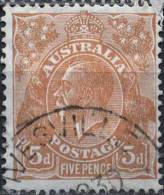 AUSTRALIA  - GEORGE  V - 5 D - Perf. 13½ : 12½ - Wz.6 - 1930 - Usados