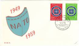 BELGIO 1959 DECIMO ANNIVERSARIO PATTO ATLANTICO - 1951-1960