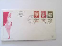 ISRAEL1967 TOWN EMBLEMS FDC - Lettres & Documents