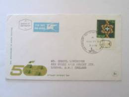 ISRAEL 1968  5TH ANNIVERSARY JEWISH SCOUT MOVEMENT FDC - Lettres & Documents