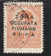 ITALY ITALIA ZONA FIUMANO KUPA 1941 SOPRASTAMPATI 50P USED - Fiume & Kupa