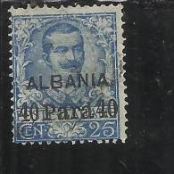 LEVANTE ALBANIA 1902 40 PA SU 25 C USED - Albanië