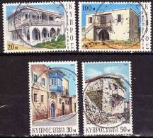 CYPRUS 1973 Traditional Architecture Of Cyprus Used Set Vl. 214 / 217 - Used Stamps