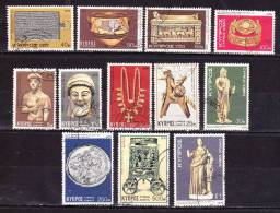 CYPRUS 1976 Cypriot Treasures Definitive Set Used Vl. 266 / 277 - Used Stamps