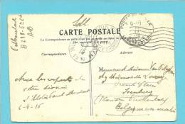 Kaart Vanuit PARIS Met Als Aankomst Stempel  WULVERINGHEM Op 12/04/1916 Met Stempel PMB - Zona Non Occupata