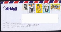 2005  Air Letter To Canada     Airplane, Criketeer, Christmas, Commonwealth Day,  JC Watson - Brieven En Documenten