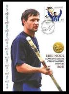 Estonia 2001 Stamp Maxicard Olympic Champion Erki Nool, Sydney 2000. Mi 390 - Verano 2000: Sydney