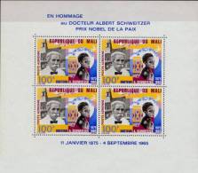 MALI Bloc 4 * MH : Albert SCHWEITZER Kaysersberg Nobel Paix Lambaréné Lèpre Gunsbach Gabon - Albert Schweitzer