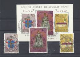 1985 Vollstempel Einzelmarke Und Block Besuch Des Papstes - Blokken