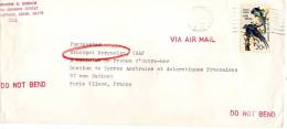 Taaf Kerguelen Port Aux Français Lettre Des USA 1969 Pour Kerguelen - Lettres & Documents