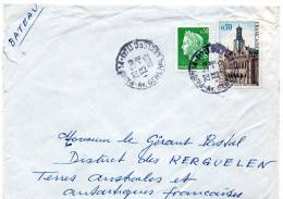 Taaf Kerguelen Port Aux Français Lettre De France 13/11/1969 Pour Kerguelen - Covers & Documents
