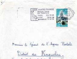 Taaf Kerguelen Port Aux Français Lettre De France 29/10/1969 Pour Kerguelen - Covers & Documents
