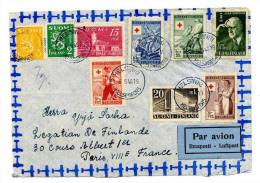 Enveloppe De 1946 - Adresse Légation De Finlande à Paris - Par Avion - Briefe U. Dokumente