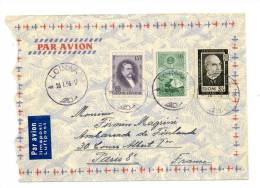 Enveloppe De 1956 - Adresse Ambassade De Finlande à Paris - Par Avion - Briefe U. Dokumente