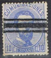 Sello 10 Cts Amadeo 1872, Barrado, Num 121s  º - Oblitérés