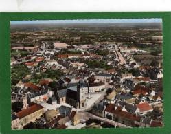 72.MAROLLES LES BRAULTS. Vue Générale Aérienne. L'Eglise Le Monument (A)CPSM Dentelée.Grd Format Année 1960 - Marolles-les-Braults