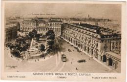 Torino, Grand Hotel Roma E Rocca Cavour, Piazzo Carlo Felice (pk11796) - Cafés, Hôtels & Restaurants